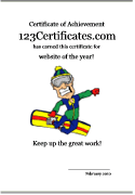 snowboard award certificate template