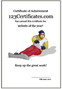 free snowboarding certificate template