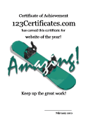 snowboard certificate template