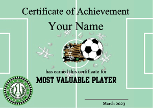 soccer award certificate templates