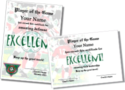 soccer certificate to print