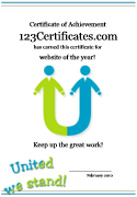 united we stand certificate template