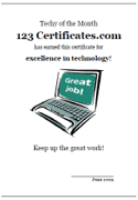 computer class award certificate template