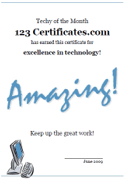 information technology award certificate