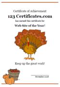 turkey border for award certificates