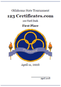 olympic award certificate printable