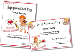 funny Valentine's day award template
