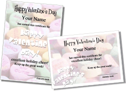 Candy Hearts certificate template