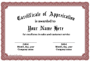 certificate template for Word