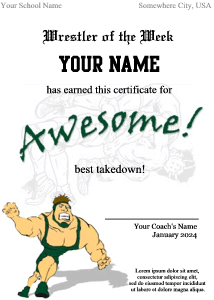 certificate border, wrestling, wrestler, champion