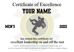 wrestling certificate template