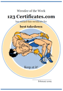 wrestling certificate template